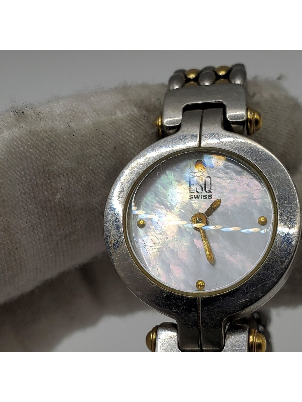 ESQ Swiss Quartz Watch Women MOP Dial For Parts Or Repair - Picture 10 of 16